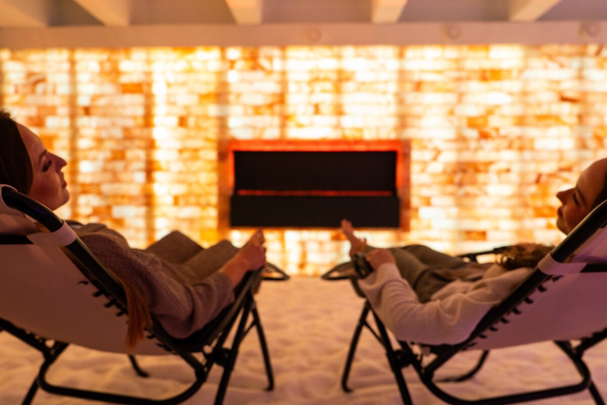 Soľná jaskyňa s parným krbom